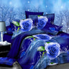 3d Bedding Set Leopard Rose Reactive Printing