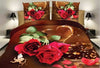 Flowers Bedding Sets 3D Bedclothes Black Duvet