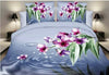 Flowers Bedding Sets 3D Bedclothes Black Duvet