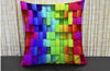 Colorful 3D Pencil Patchwork Cotton Linen Throw Pillow Cushion